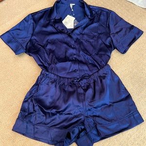 David’s Bridal satin pajama set. Brand new never worn